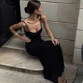 Knit Backless Long Dress