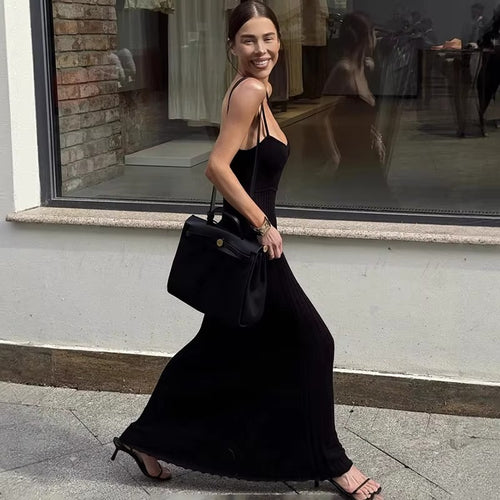 Knit Backless Long Dress